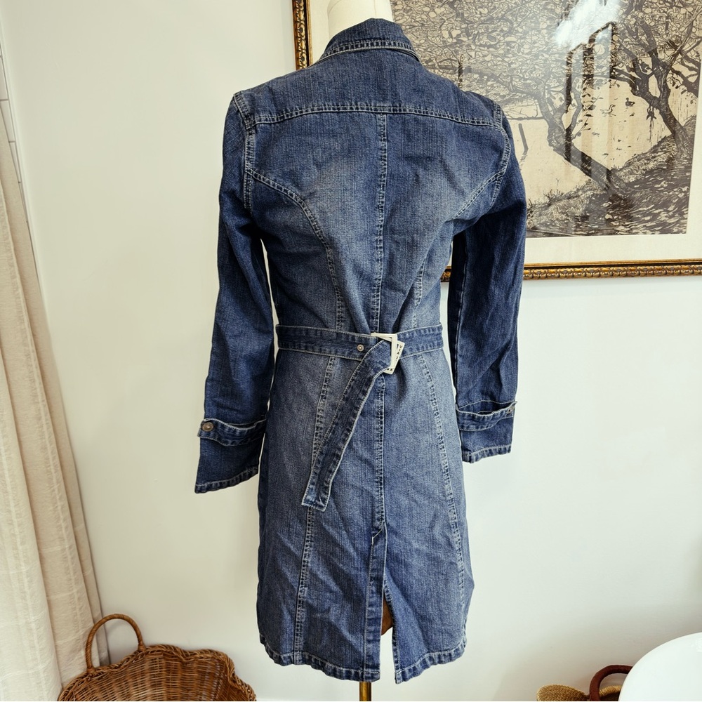✨ FREE PEOPLE vintage denim jacket trench - Picture 3 of 5